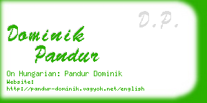 dominik pandur business card